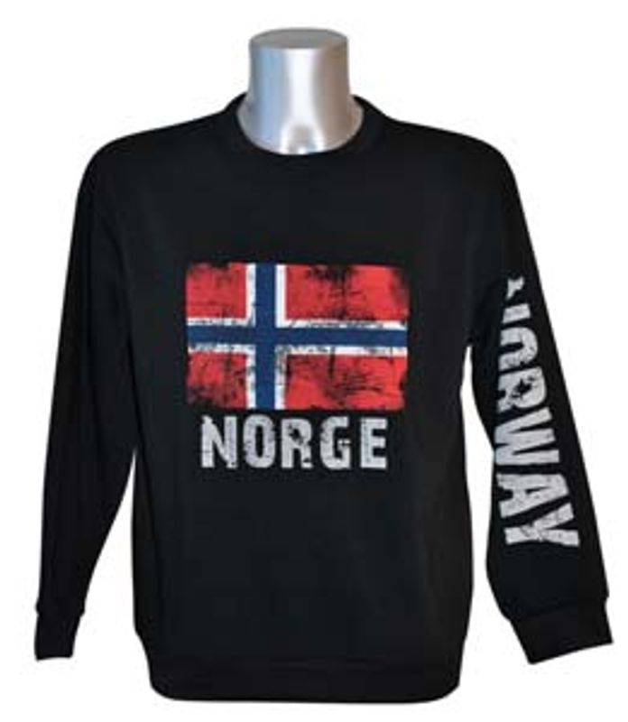 Sweatshirt with Norwegian flag