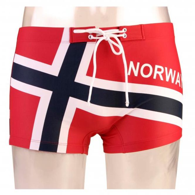 Hovedbilde Badebukse i norsk flagg