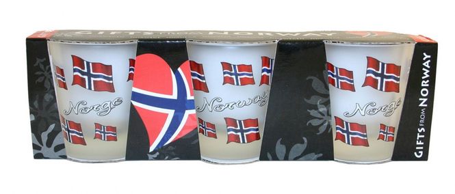 Hovedbilde Shot glass - Norske flagg - 3 pakk