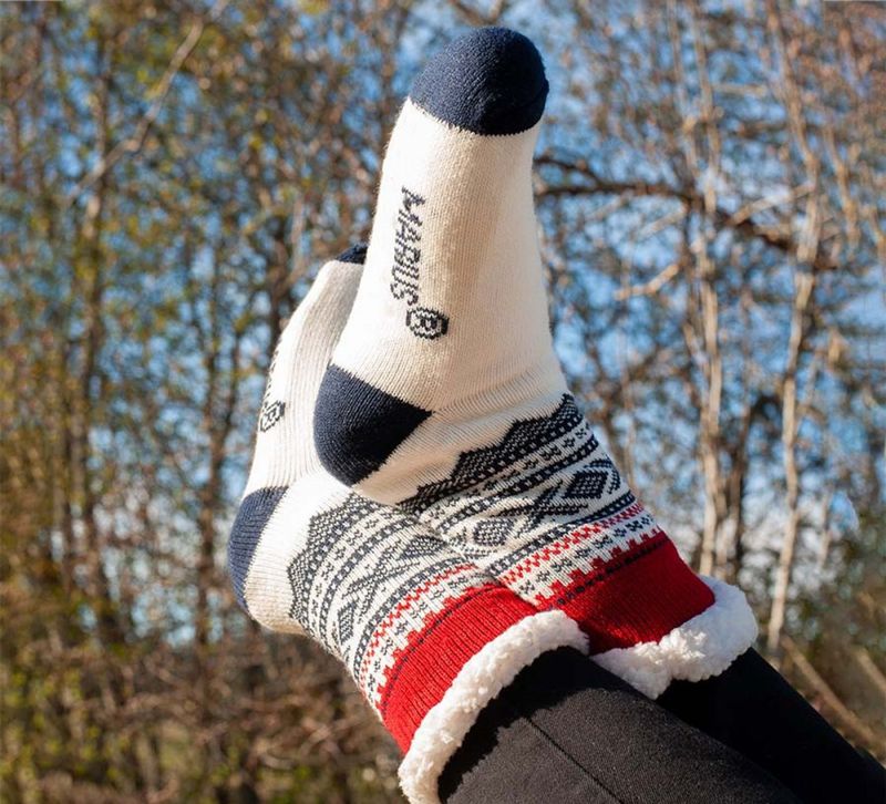 Snuggle Socks Marius® - White, blue, red